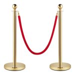 Gold barrier with red ribbon