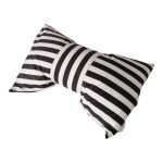 Black and white striped pillow