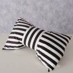 Black and white striped pillow
