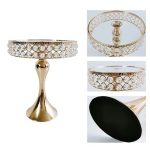 Gold dessert stand one-tier