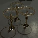 Gold dessert stand one-tier