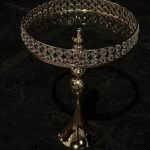 Gold dessert stand one-tier