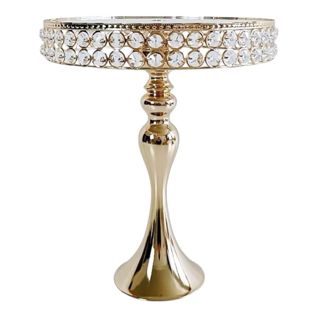 Gold dessert stand one-tier