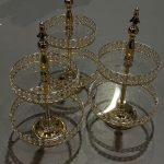 Gold dessert stand two-tiers