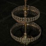 Gold dessert stand two-tiers