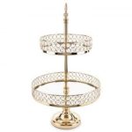 Gold dessert stand two-tiers