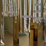 Gold dessert stand two-tiers