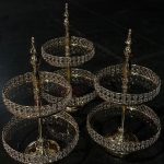 Gold dessert stand two-tiers