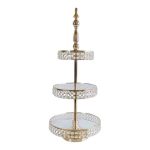 Gold dessert stand three-tiers