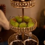 Gold dessert stand three-tiers