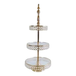 Gold dessert stand three-tiers