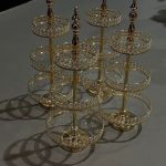 Gold dessert stand three-tiers
