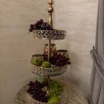 Gold dessert stand three-tiers