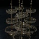 Gold dessert stand three-tiers