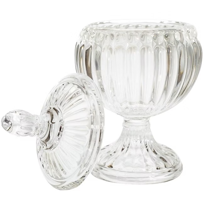 Round candy container with lid