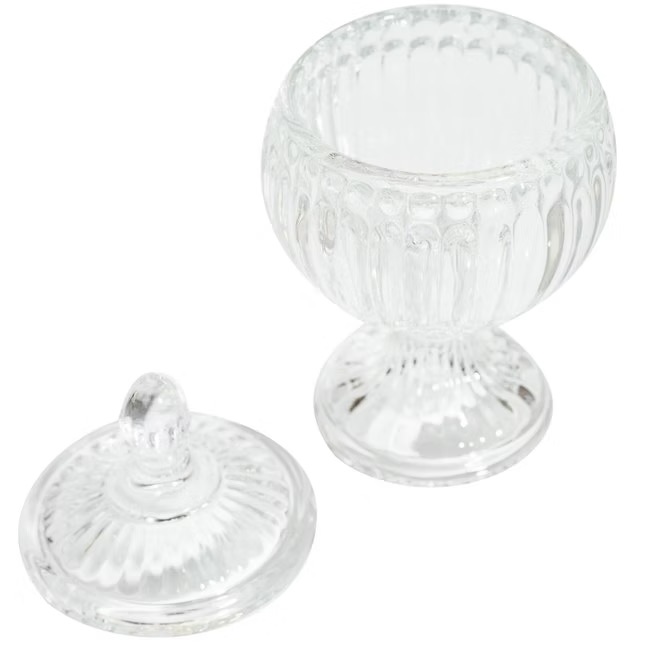 Round candy container with lid