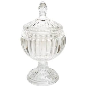 Round candy container with lid