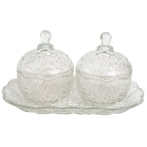 Sweets bowls 2 pcs. with tray