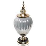 Candy container with lid, pearl/gold