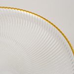 Glass dessert stand with gold rim Ø 26