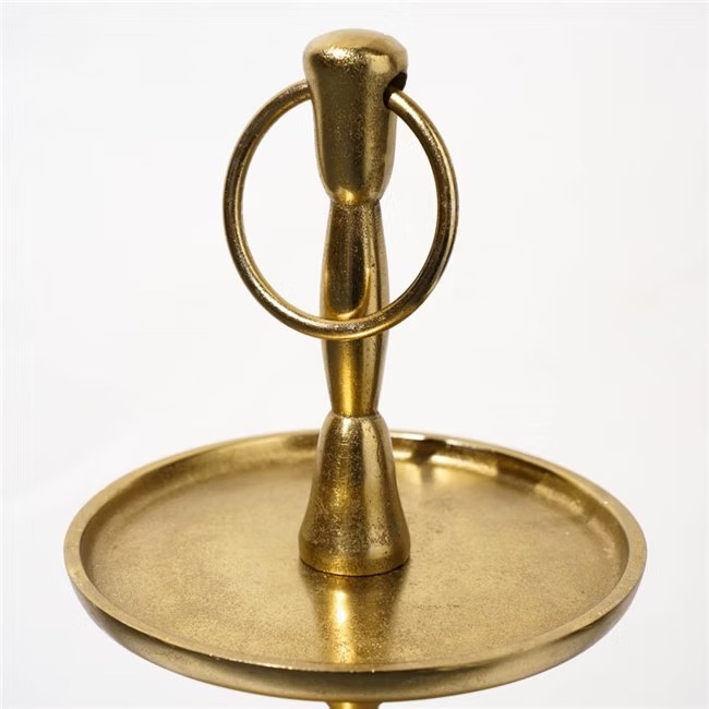 Gold dessert stand three-tiers