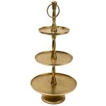 Gold dessert stand three-tiers