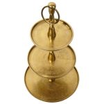 Gold dessert stand three-tiers
