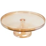 Glass cake plate with lid