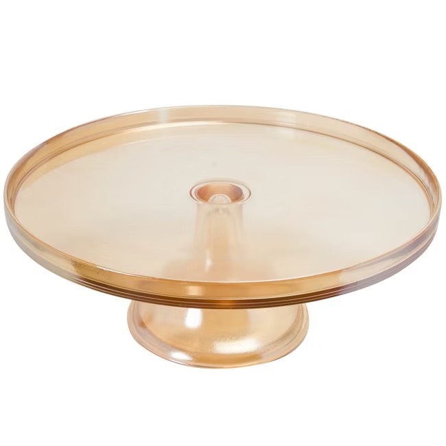 Glass cake plate with lid