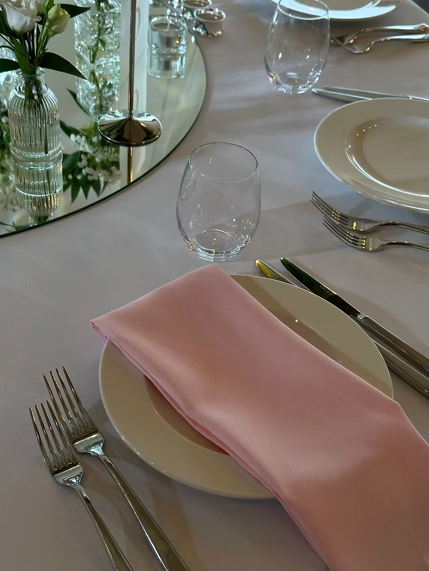 Soft pink napkin