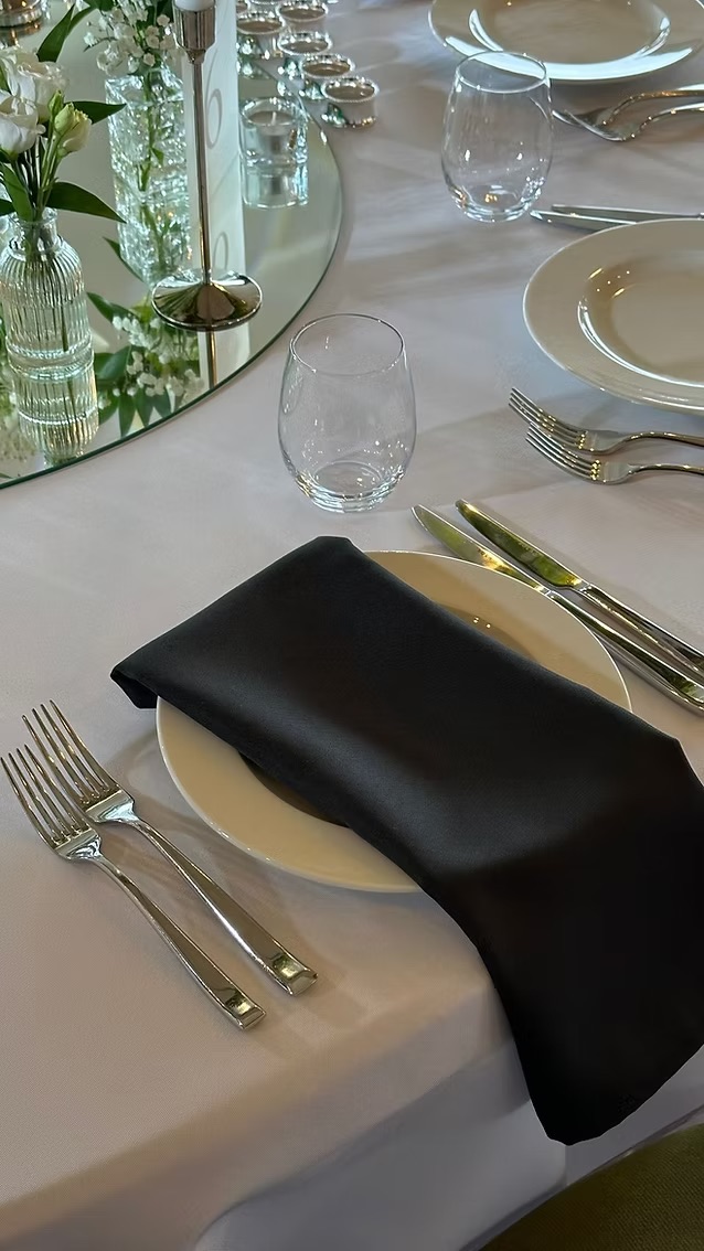 Black napkin