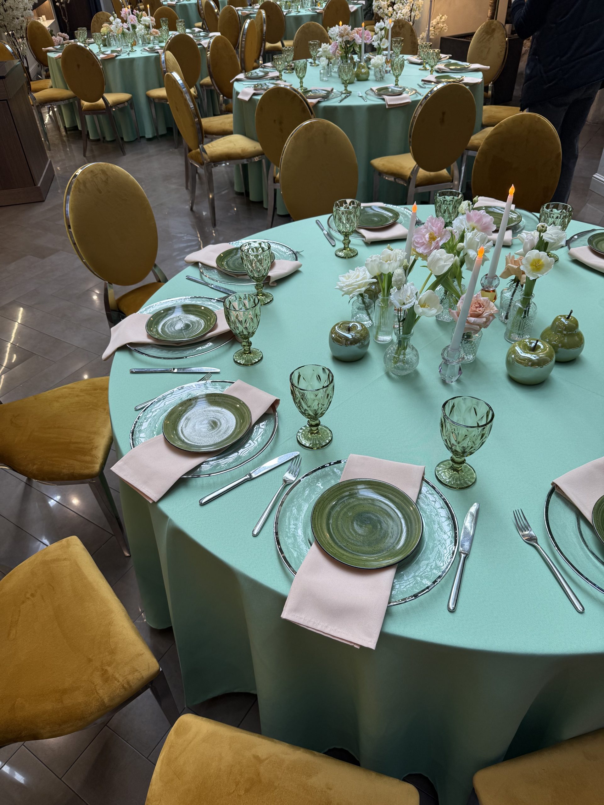 Peach-colored napkin