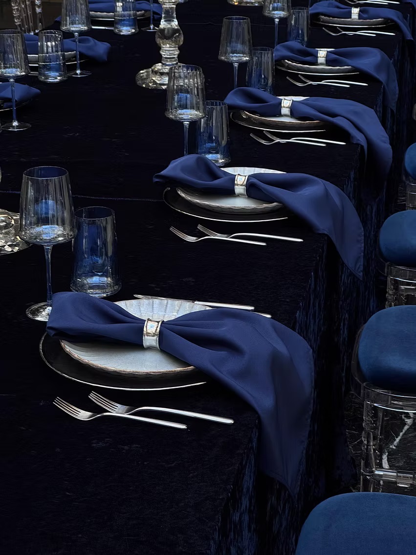 Dark blue napkin