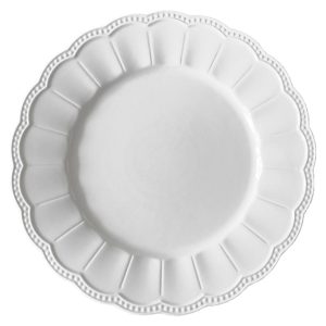 White charger plate