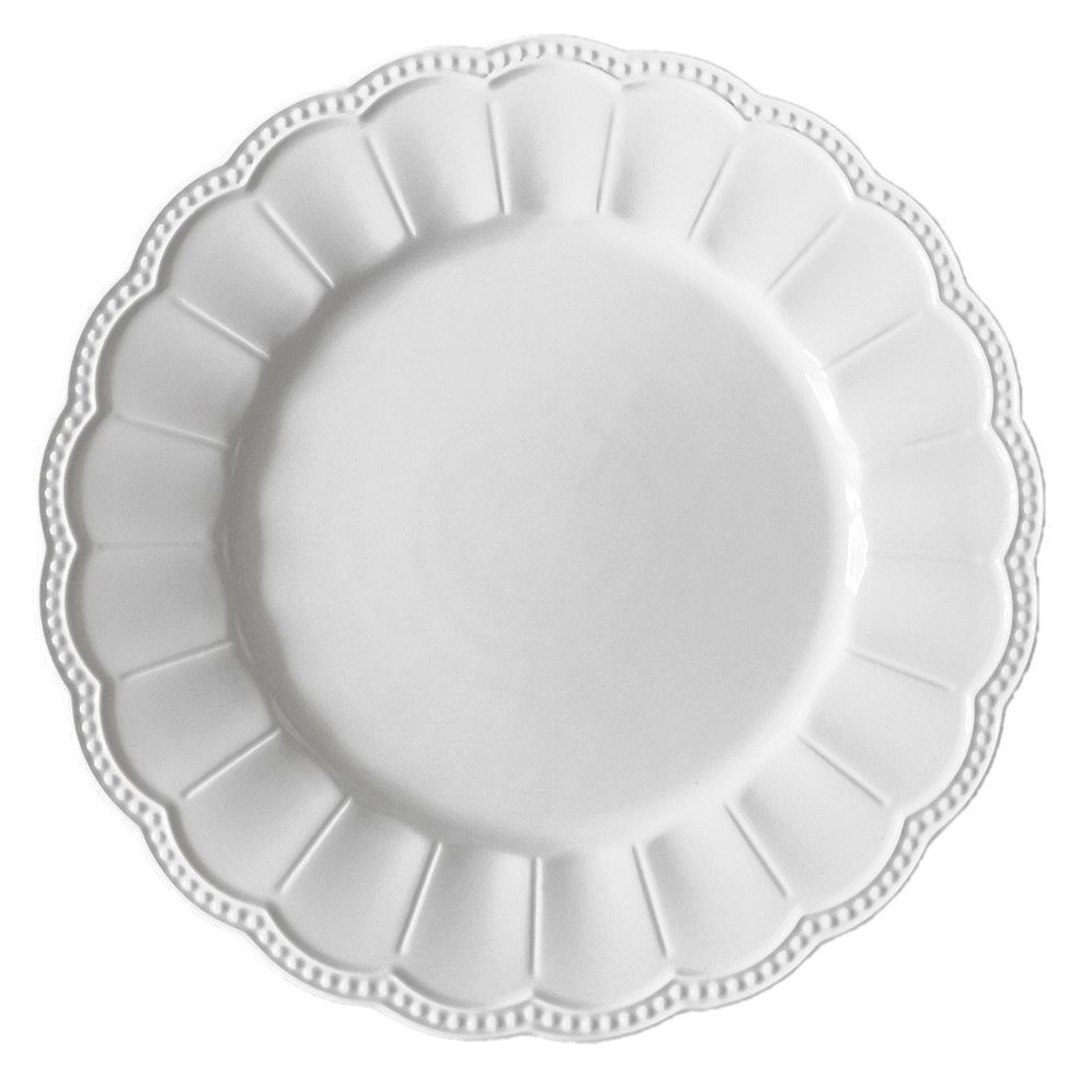 White charger plate